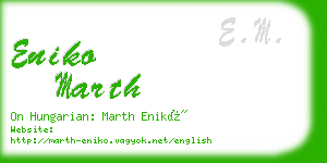 eniko marth business card